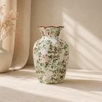 Vaso Porcelana Decorativo Imperial Azul e Branco