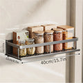 Rack de armazenamento multifuncional com haste, prateleira de temperos, parede, itens de cozinha, 1