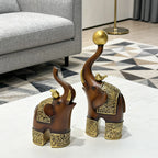 Escultura de Animal com Imitação de Madeira, Artesanato Criativo em Resina para Decoração de Quarto, Sala de Estar, Estudo, Entrada e Mesa