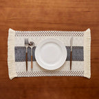 1/4/6 peças de Jogos Americanos Retangulares Estilo Fazenda, com Borlas Tecidas. Ideal para Decorar Mesas de Jantar e Cozinha