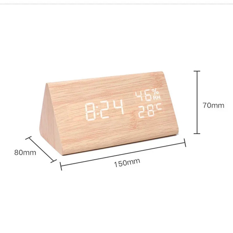 Led estudante despertador simples relógio de parede exibição temperatura controle som relógio mesa desktop decoração casa jardim