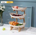 Cesta De Frutas Secas De Plástico Moderno Criativo, Prato de Lanche, Suporte De Bolo, Saladeira, Placa para Sala De Estar Em Casa, 2 ou 3 Camadas