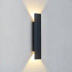 Lâmpadas de parede à prova dwaterproof água ao ar livre tira luzes de parede de alumínio 18w led preto lâmpada de parede quarto exterior luminárias ao ar livre