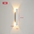 Lâmpadas de parede à prova dwaterproof água ao ar livre tira luzes de parede de alumínio 18w led preto lâmpada de parede quarto exterior luminárias ao ar livre