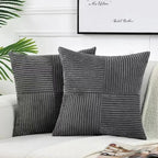 Estilo simples poliéster capa de almofada listra capa de almofada branco bege rosa cor sólida fronha para sofá sala estar decoração casa
