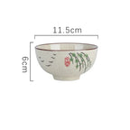 Japonês Retro Household Cerâmica Arroz Bowl, Restaurante e Home Louça, Comendo Pratos, Tigela de Sopa, 4,5 em