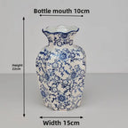 Vasos decorativos de porcelana azul e branca chinesa, vasos de cerâmica retrô, decorações para casa, sala de estar, escritório, artesanato, presentes.