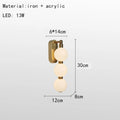 Luminárias de parede com bolas de acrílico brancas, com dimmer ajustável, metal dourado, para sala de estar, quarto, escadas, corredor, envio direto