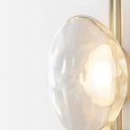 Nordic cinza branco vidro transparente 20cm luz de parede ouro preto metal lâmpada g9 para quarto salão restaurante corredor arandela