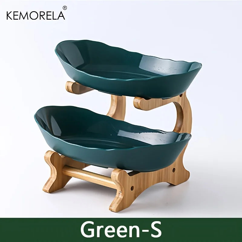 Cesta De Frutas Secas De Plástico Moderno Criativo, Prato de Lanche, Suporte De Bolo, Saladeira, Placa para Sala De Estar Em Casa, 2 ou 3 Camadas