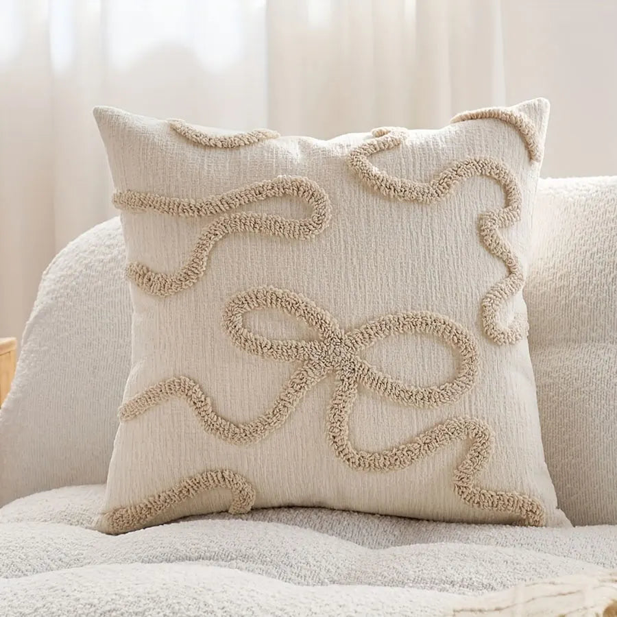 Arco capa de almofada ultra macio chenille lance capa de almofada para sofá sala estar estilo nórdico tufado capa de almofada decorativa