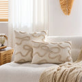 Arco capa de almofada ultra macio chenille lance capa de almofada para sofá sala estar estilo nórdico tufado capa de almofada decorativa
