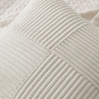 Estilo simples poliéster capa de almofada listra capa de almofada branco bege rosa cor sólida fronha para sofá sala estar decoração casa