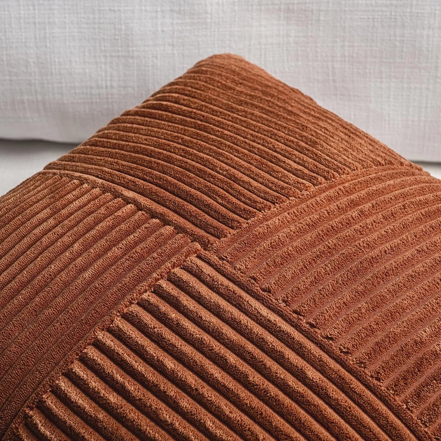 Ruggine boho decorativo lance travesseiro cobre 18x18 Polegada para sofá cama, fazenda outono decoração de casa, macio corss veludo retalhos
