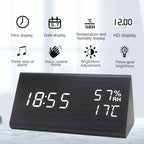 Led estudante despertador simples relógio de parede exibição temperatura controle som relógio mesa desktop decoração casa jardim