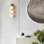 Luminárias de parede com bolas de acrílico brancas, com dimmer ajustável, metal dourado, para sala de estar, quarto, escadas, corredor, envio direto