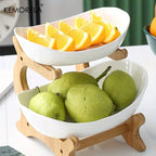 Cesta De Frutas Secas De Plástico Moderno Criativo, Prato de Lanche, Suporte De Bolo, Saladeira, Placa para Sala De Estar Em Casa, 2 ou 3 Camadas