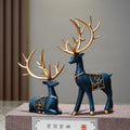 2 pçs/set resina veado estatueta elk estátua rena bonito veado escultura natal casa desktop painel do carro decoração artesanato presente