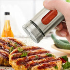 Porta Temperos em Inox com Tampa Giratória