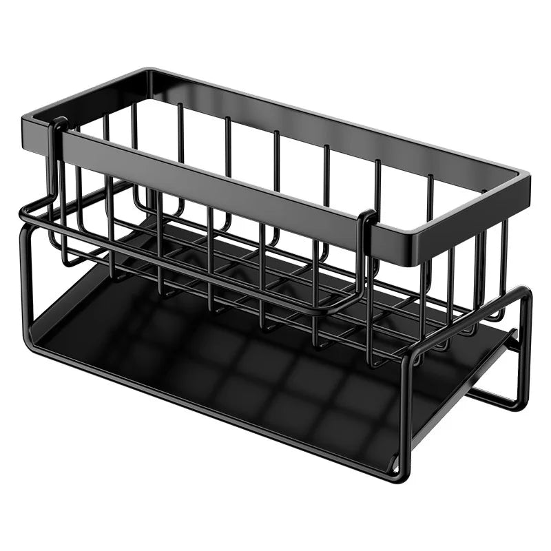 Pia da cozinha dreno rack organizador de aço inoxidável auto drenagem pia prateleira sabão esponja titular pano prato toalheiro cesta filtro