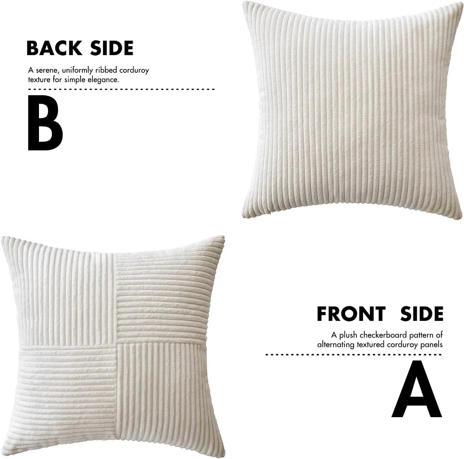 Estilo simples poliéster capa de almofada listra capa de almofada branco bege rosa cor sólida fronha para sofá sala estar decoração casa