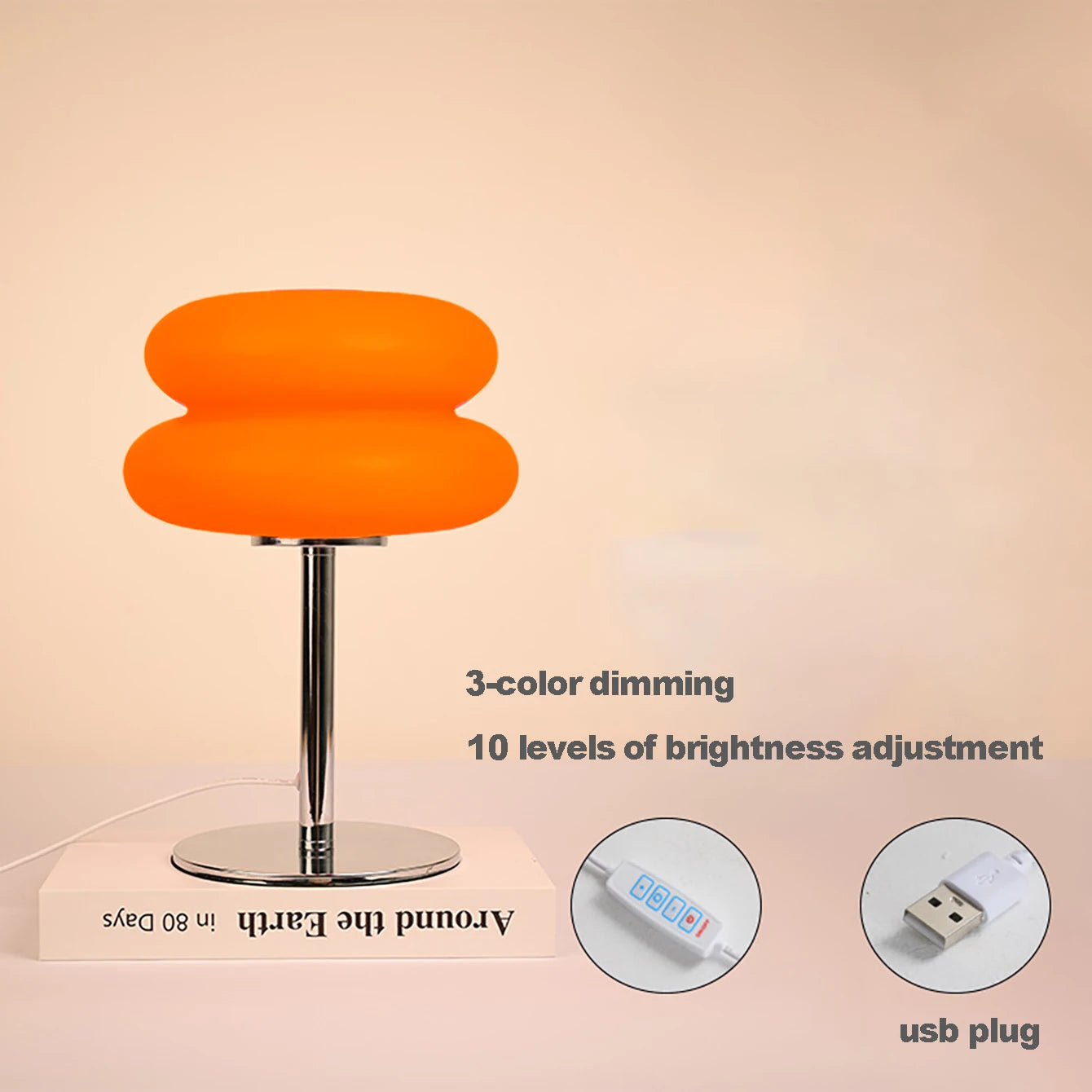 Candeeiro de mesa quarto lâmpadas usb plug led cogumelo candeeiro de mesa sala de estar sala de jantar iluminação ambiente (não vidro)
