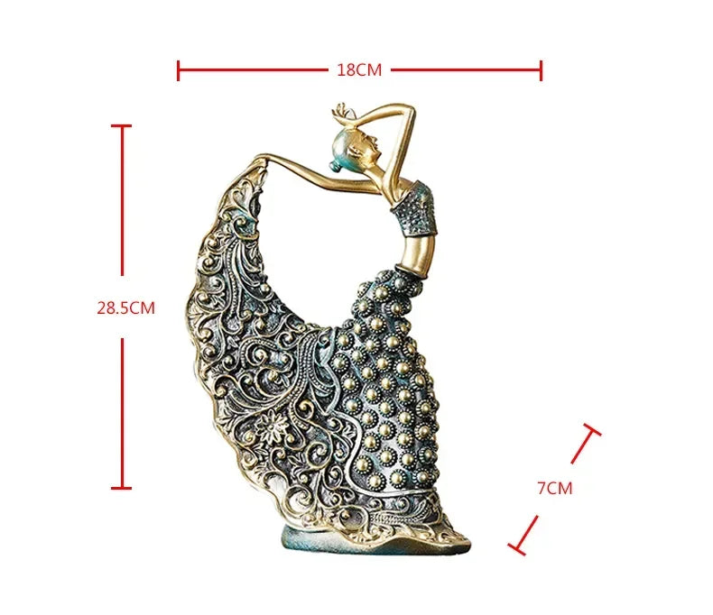 Peacock Dancer Modelo Escultura Cerâmica, Estátua De Arte Abstrata, Decoração De Atmosfera De Luxo, Home Sala De Estar