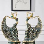 Peacock Dancer Modelo Escultura Cerâmica, Estátua De Arte Abstrata, Decoração De Atmosfera De Luxo, Home Sala De Estar