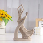 Estatueta de arenito para amantes de estilo europeu, decoração de casa artesanal de resina para sala de estar, presente de dia dos namorados