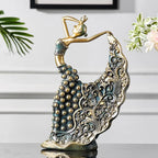 Peacock Dancer Modelo Escultura Cerâmica, Estátua De Arte Abstrata, Decoração De Atmosfera De Luxo, Home Sala De Estar