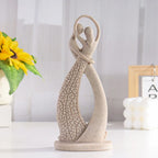 Estatueta de arenito para amantes de estilo europeu, decoração de casa artesanal de resina para sala de estar, presente de dia dos namorados