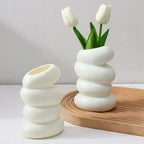 Vaso Decorativo Escultórico Branco