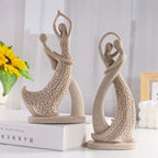 Estatueta de arenito para amantes de estilo europeu, decoração de casa artesanal de resina para sala de estar, presente de dia dos namorados