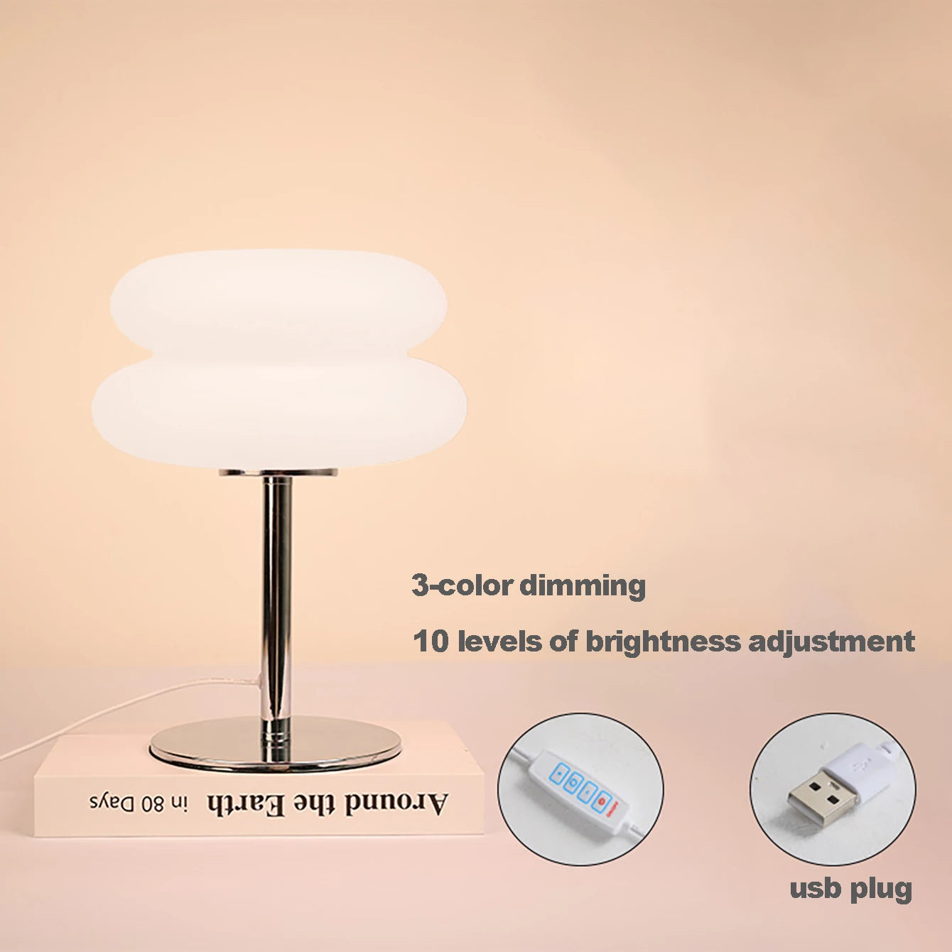Candeeiro de mesa quarto lâmpadas usb plug led cogumelo candeeiro de mesa sala de estar sala de jantar iluminação ambiente (não vidro)