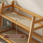 Prateleira de bambu para armazenamento de temperos, 2 camadas, rack de armazenamento de cozinha, organizador de armário de mesa, rack de exibição, barra de café, balcão, suporte de copo