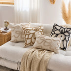 Arco capa de almofada ultra macio chenille lance capa de almofada para sofá sala estar estilo nórdico tufado capa de almofada decorativa