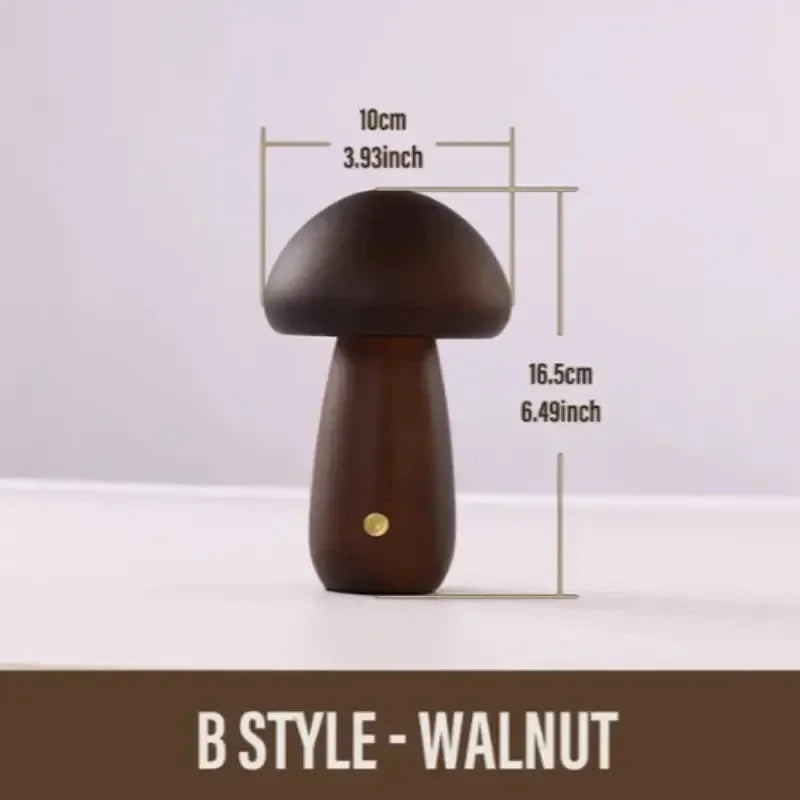 Cogumelo candeeiro de mesa recarregável toque portátil quarto cabeceira luz da noite bonito pequeno regulável lâmpada para decoração casa