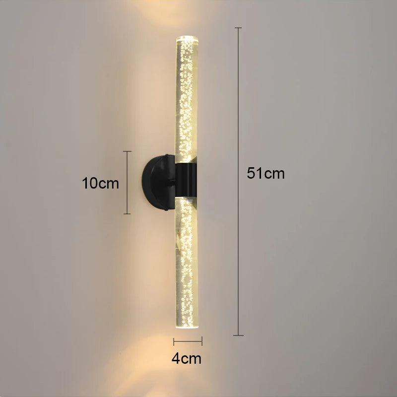Luz de parede de luxo nórdico para decoração doméstica, lâmpada de parede interior, sala de estar, quarto, fundo de cabeceira