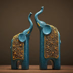 Criativo Retro Resina Artesanato, Elefante Ornamento, Home Office, Sala De Estar, Entrada Pública, Decoração Desktop, Presente, 2pcs