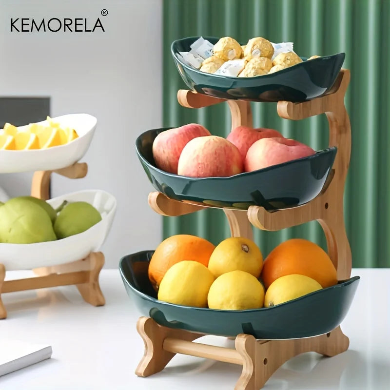 Cesta De Frutas Secas De Plástico Moderno Criativo, Prato de Lanche, Suporte De Bolo, Saladeira, Placa para Sala De Estar Em Casa, 2 ou 3 Camadas