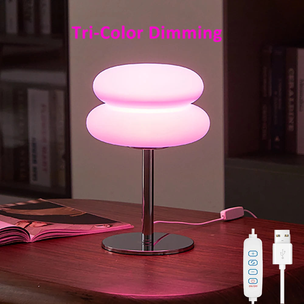 Candeeiro de mesa quarto lâmpadas usb plug led cogumelo candeeiro de mesa sala de estar sala de jantar iluminação ambiente (não vidro)