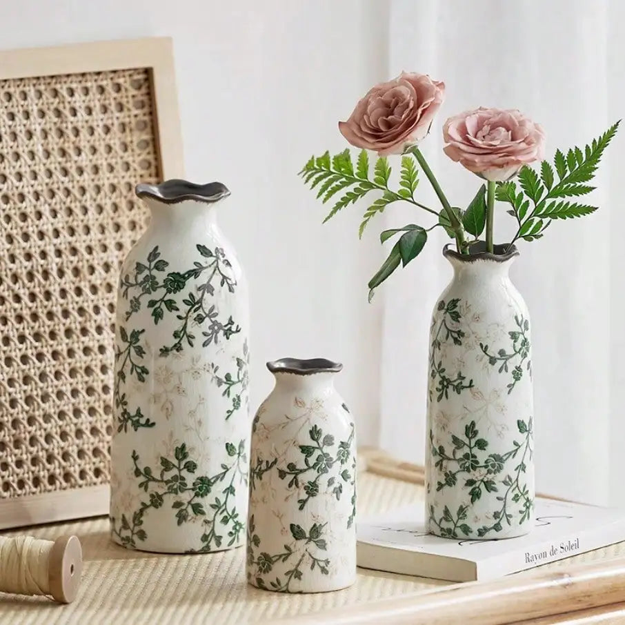 Crackle vaso de flores cerâmica hidropônico decoração de mesa arranjo floral presentes do dia dos namorados presente de formatura de aniversário