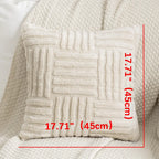 1pc boho capas de almofada de pelúcia de pele sintética, creme branco, luxo macio e fofo capa de almofada decorativa fronha para sofá, sofá