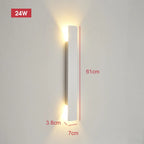 Lâmpadas de parede à prova dwaterproof água ao ar livre tira luzes de parede de alumínio 18w led preto lâmpada de parede quarto exterior luminárias ao ar livre