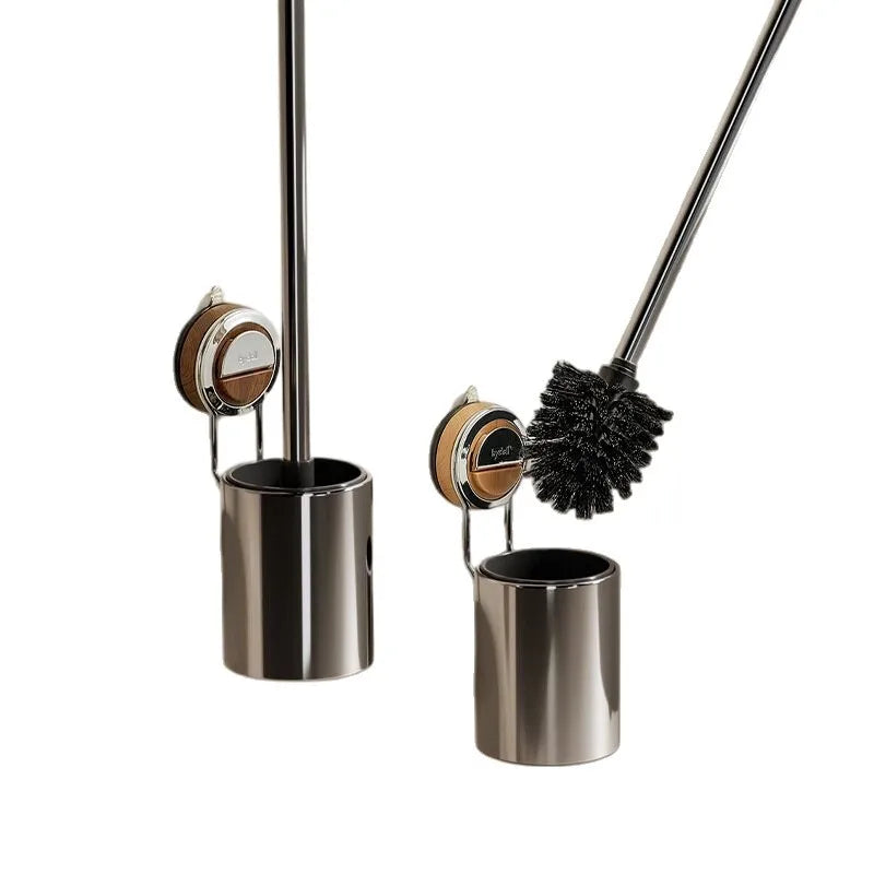 Escova Sanitária Inox com Suporte de Ventosa
