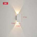 Lâmpadas de parede à prova dwaterproof água ao ar livre tira luzes de parede de alumínio 18w led preto lâmpada de parede quarto exterior luminárias ao ar livre