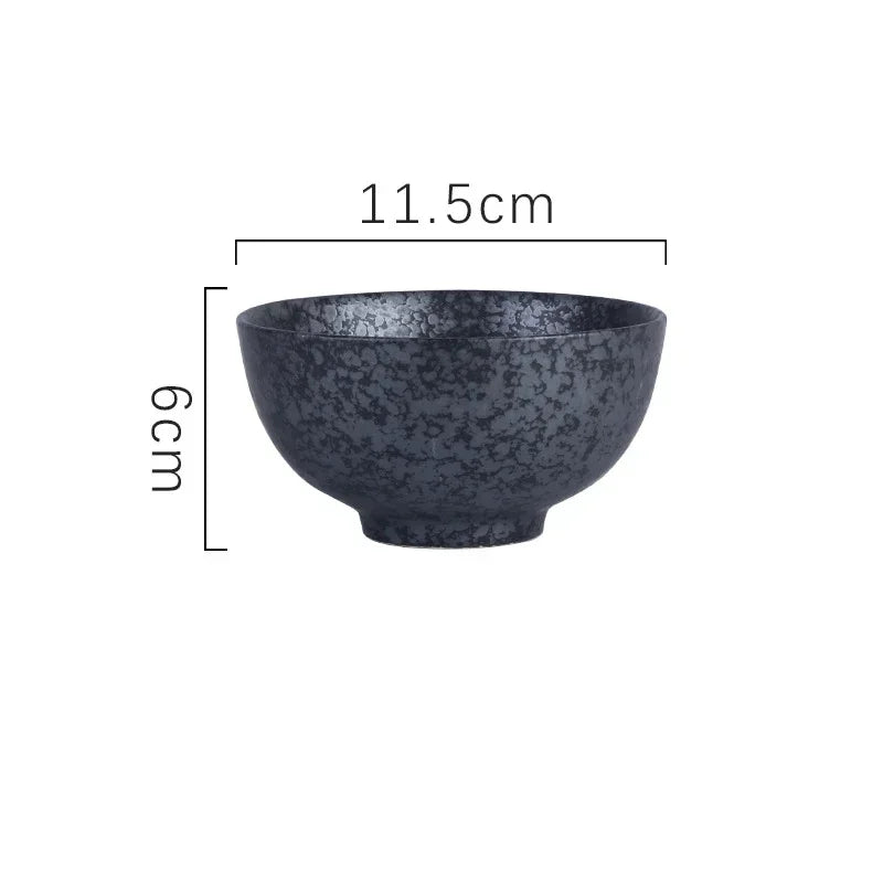 Japonês Retro Household Cerâmica Arroz Bowl, Restaurante e Home Louça, Comendo Pratos, Tigela de Sopa, 4,5 em