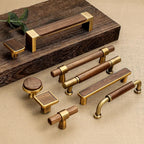 Puxadores de Armário de Cozinha Antigos, Puxadores de Gaveta Nórdicos em Liga de Zinco+Madeira, Puxadores de Porta de Guarda-Roupa e Armário, Puxadores para Móveis Domésticos