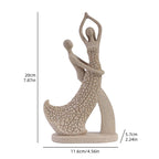 Estatueta de arenito para amantes de estilo europeu, decoração de casa artesanal de resina para sala de estar, presente de dia dos namorados