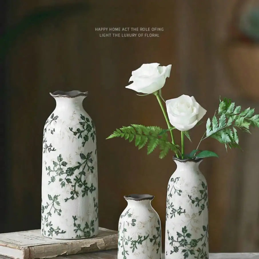 Crackle vaso de flores cerâmica hidropônico decoração de mesa arranjo floral presentes do dia dos namorados presente de formatura de aniversário